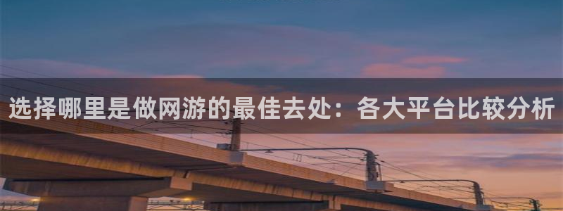 赢咖娱乐什么意思：选择哪里是做网游的最佳去处：各大平台比较分