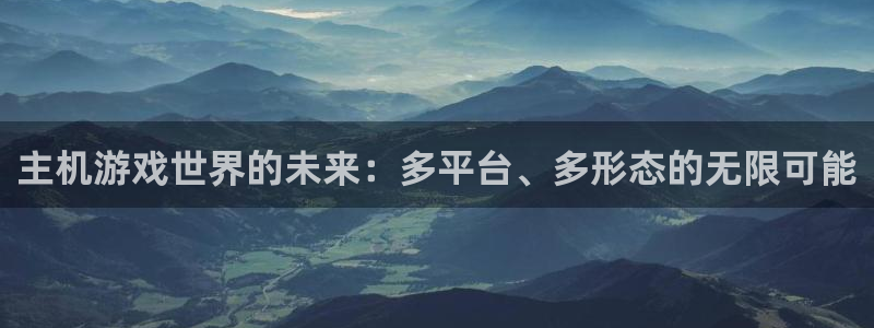 赢咖娱乐线路测试：主机游戏世界的未来：多平台、多形态的无限可