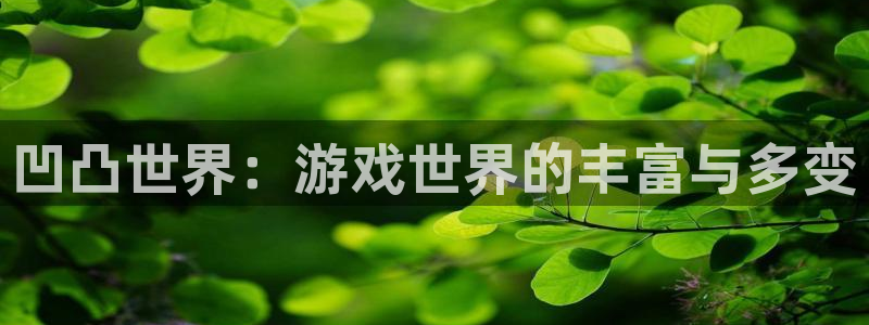 赢咖3怎么注册：凹凸世界：游戏世界的丰富与多变