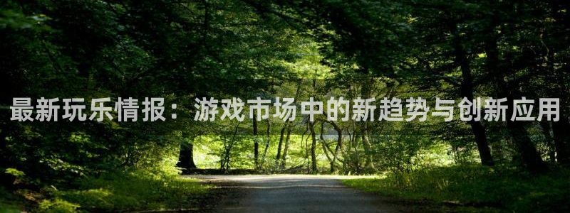 赢咖娱乐注册账号：最新玩乐情报：游戏市场中的新趋势与创新应用